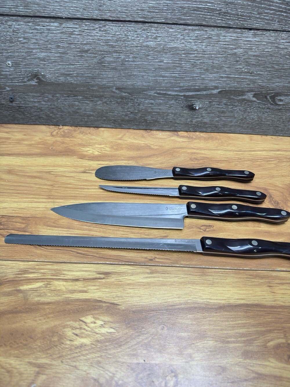 Cutco 4 Pc Knife Set 1728 Petite Chef 1724 Slicer 1721 Trimmer 1768 Spreader